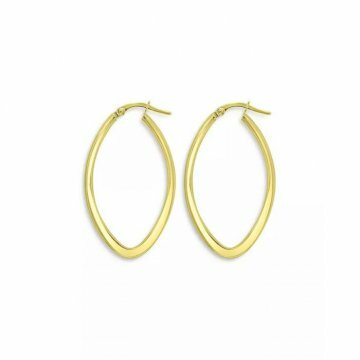 Oval Hoop Earrings in 14K Yellow Gold