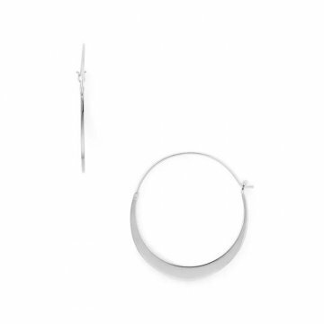 Flat Hoop Earrings in 18K Gold-Plated Sterling Silver